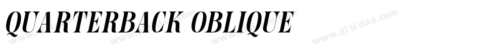 Quarterback Oblique字体转换